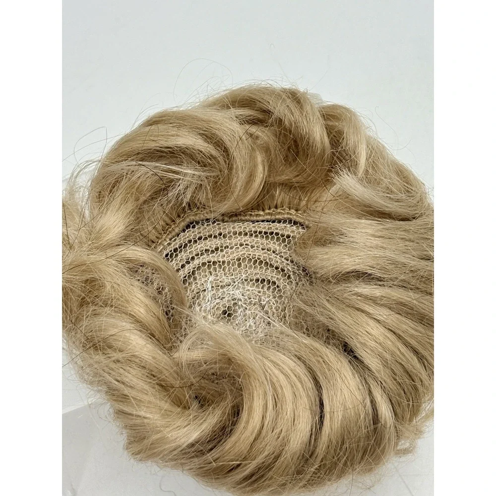VTG 1950s Blonde Hair Bun Hairpiece Chignon Wig Topper Updo Rockabilly